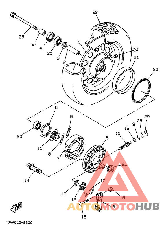 Переднее колесо