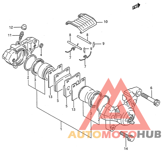 Задний суппорт