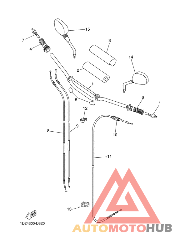 Steering handle & cable