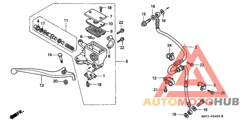 Fr. brake master cylinder