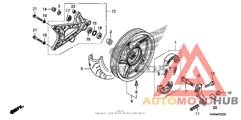 Rear wheel + swingarm