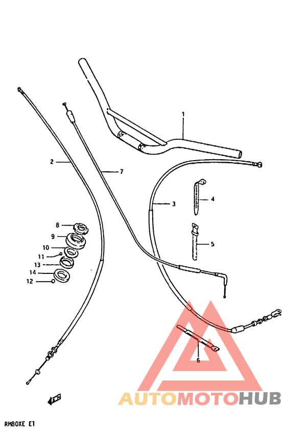 Handlebar - control cable