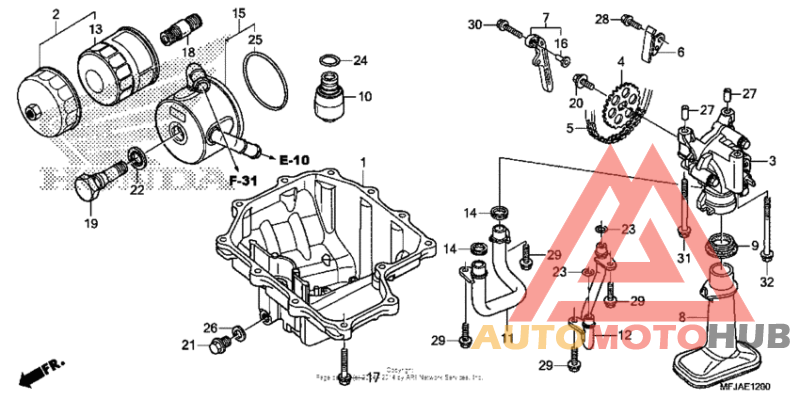 Oil pan + oil pump