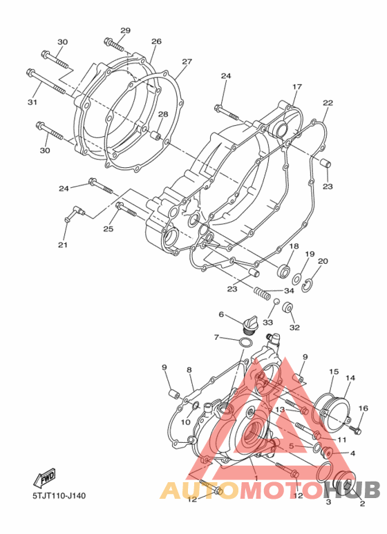 Crankcase cover ass`y  (v