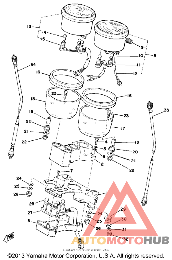 Speedometer-tachometer