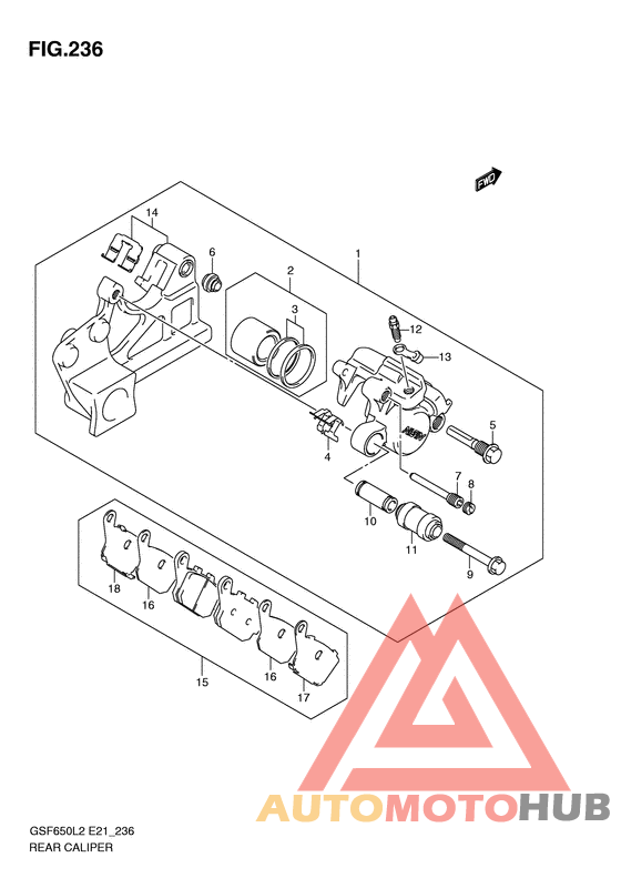 Задний суппорт