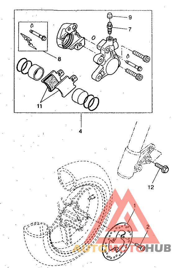 Front brake. caliper