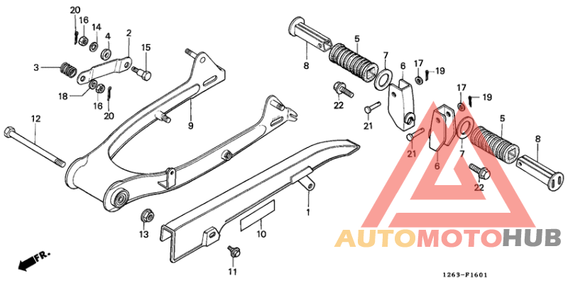 Rear fork/chain case