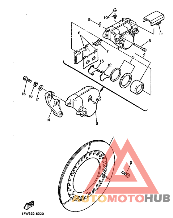 Hinterradbremssattel