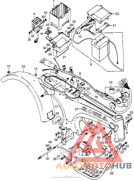 Frame + wire harness