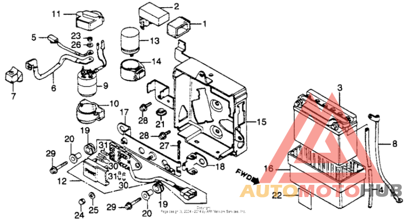 Battery + c.d.i. unit
