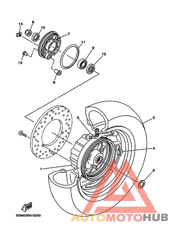 Rear wheel complete assy