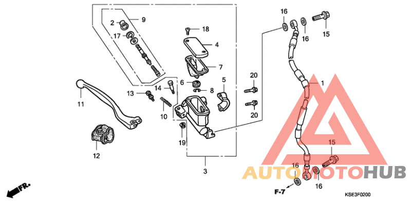 Fr. brake master cylinder