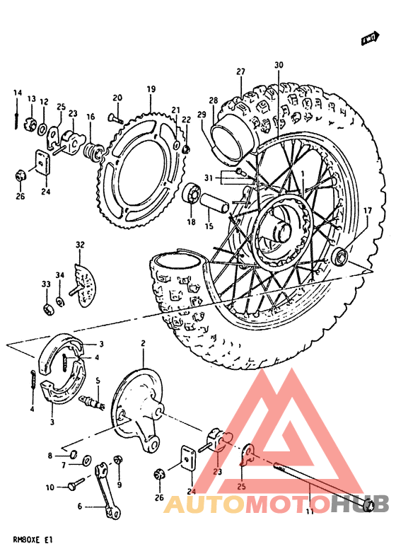 Rear wheel complete assy