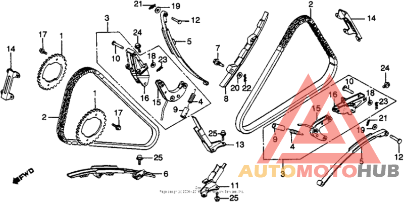 Cam chain + tensioner