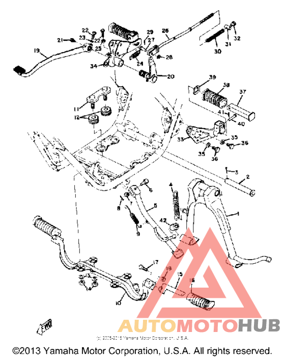 Stand - foot rest - brake pedal
