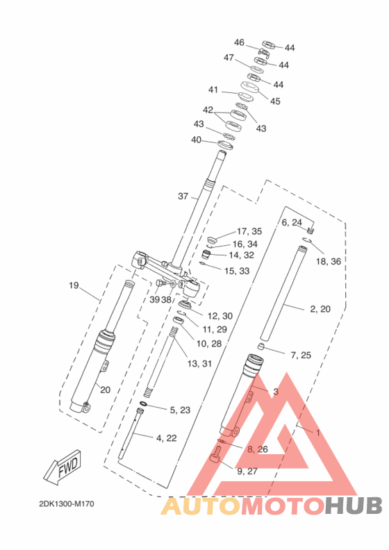 Вилка передней оси