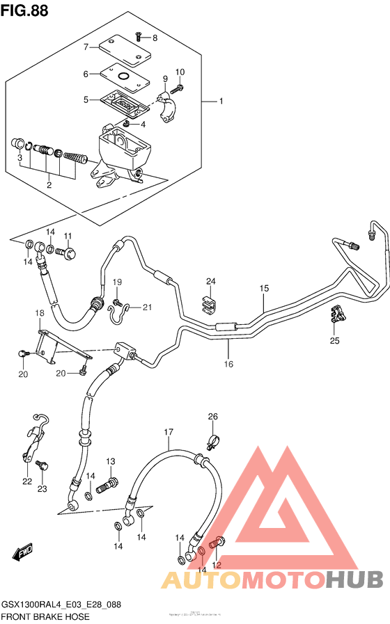 Front Brake Hose (Gsx1300Ral4 E03)