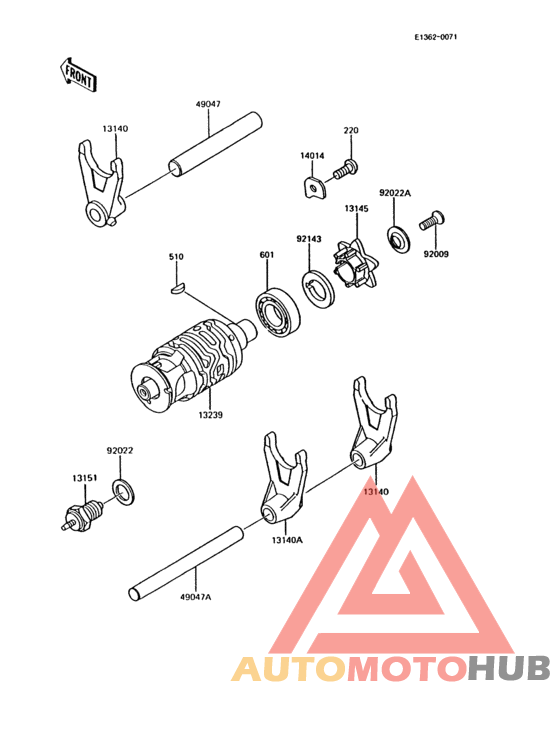 Change drum/shift fork
