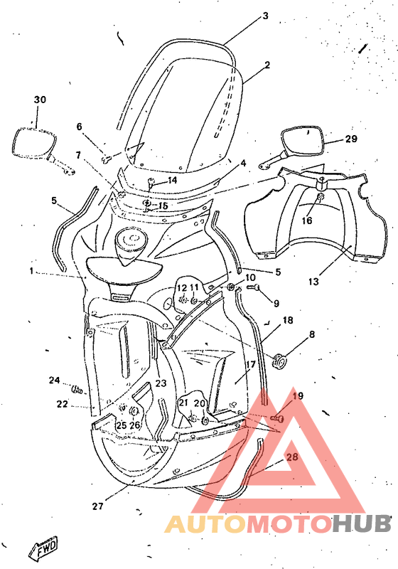 Carenado completo y retrovisor