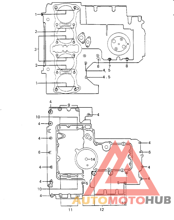 Crankcase bolt & stud pattern