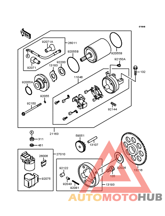 Starter motor/starter clutch