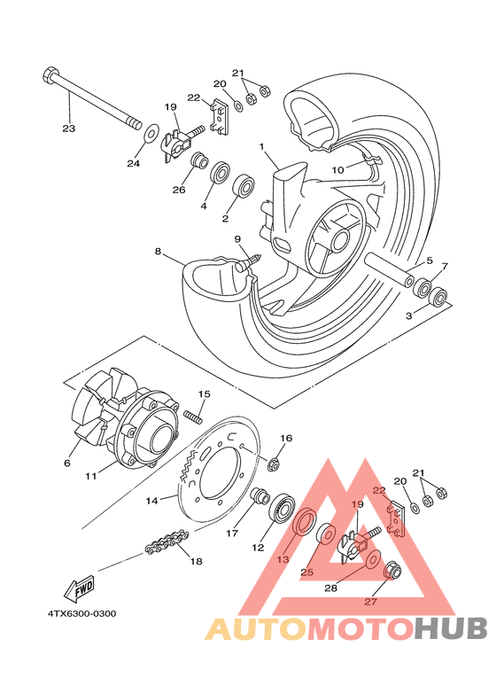 Переднее колесо