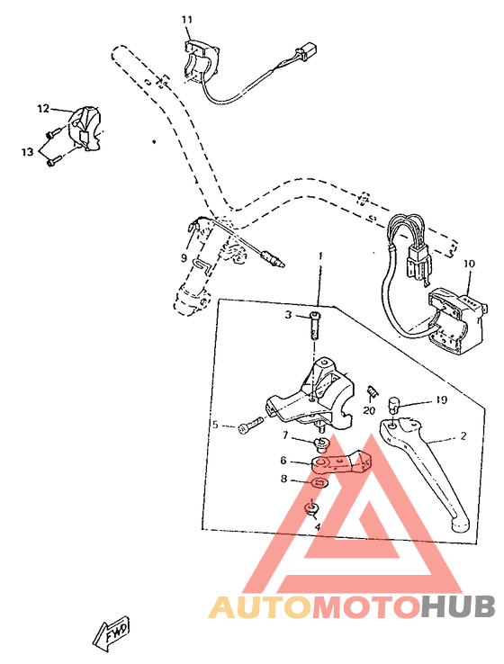 Handle switch. lever