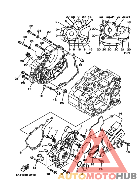 Crankcase cover ass`y  (v