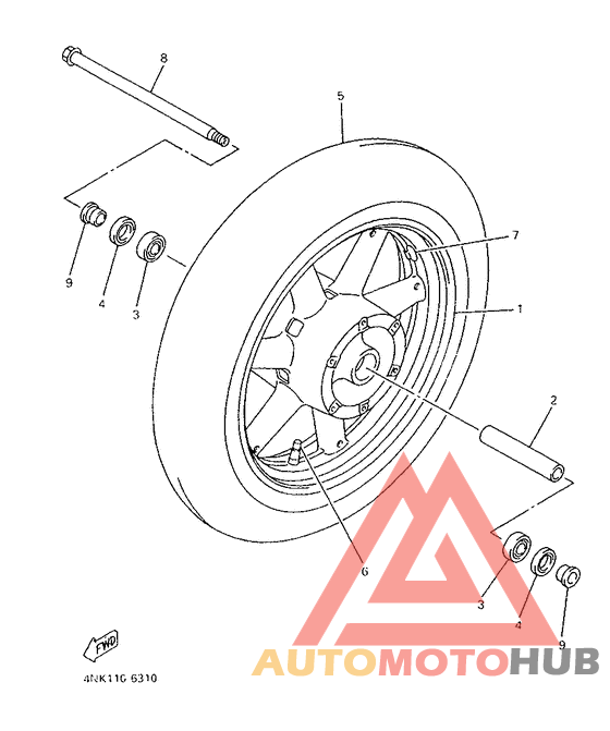 Переднее колесо