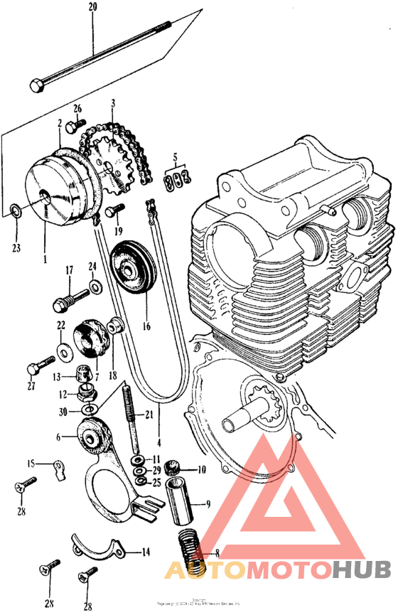 Cam chain + cam chain tensioner