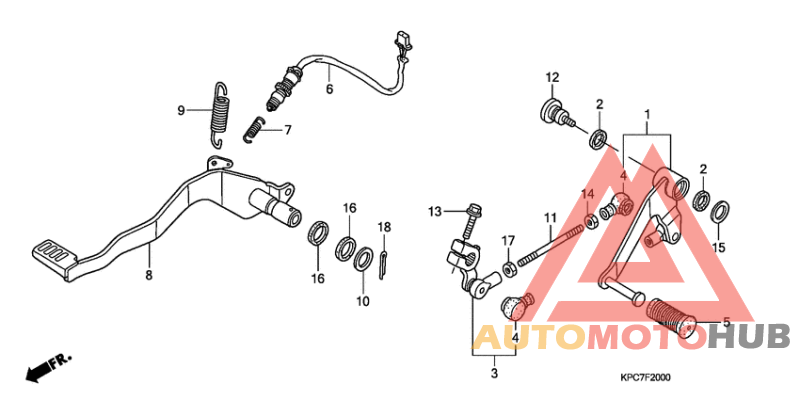 Brake pedal assy