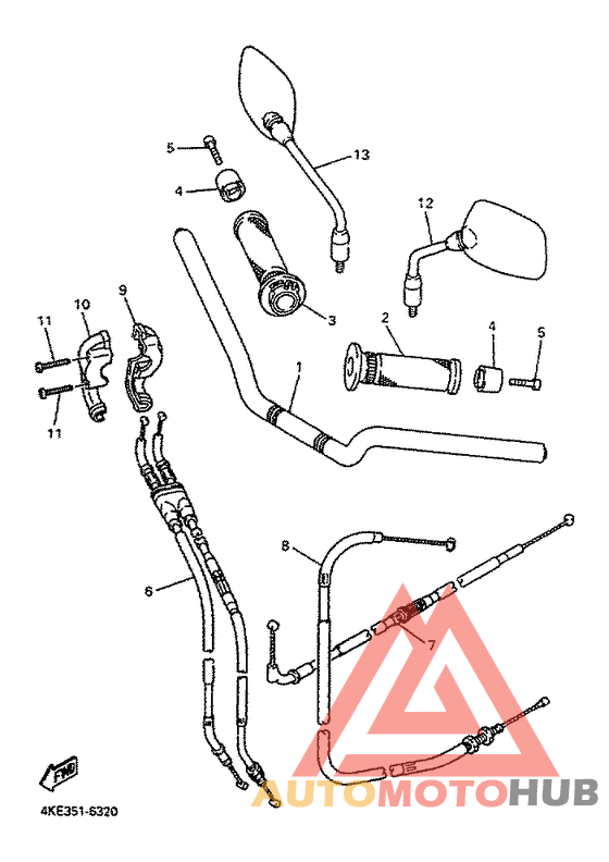 Steering handle.cable