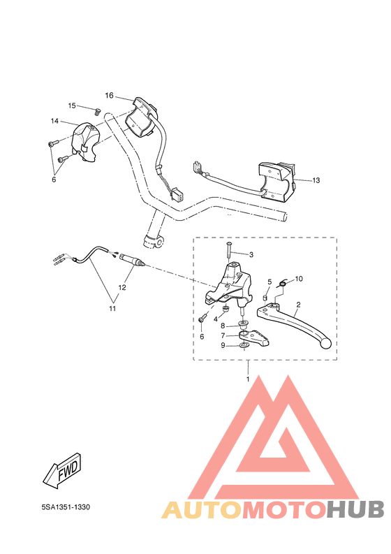 Handle switch. lever