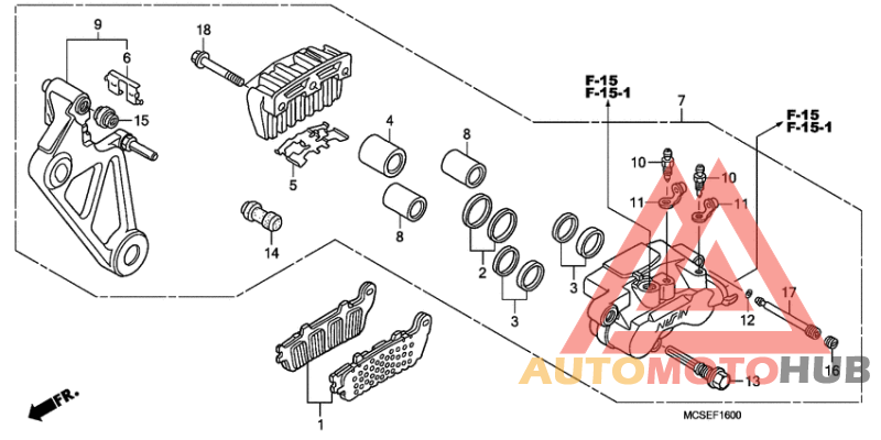 Задний суппорт