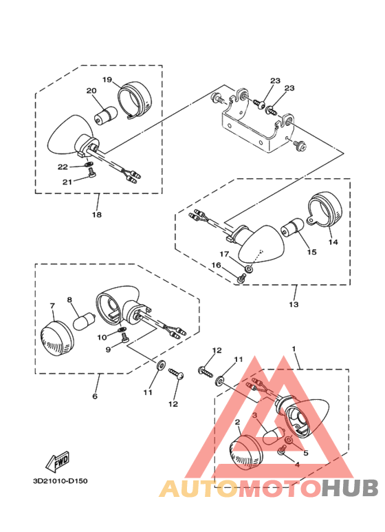 Rear flasher light assy