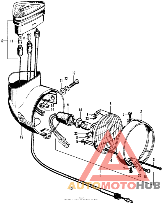 Headlight + speedometer