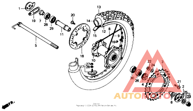 Rear wheel 91-92