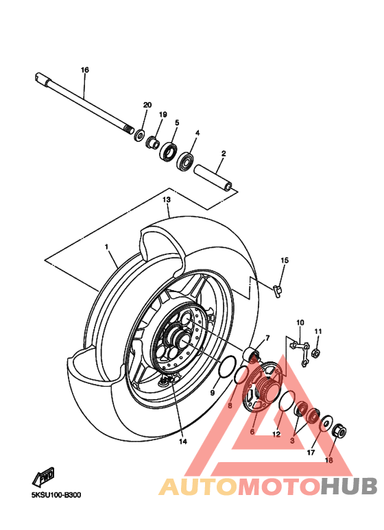Rear wheel complete assy
