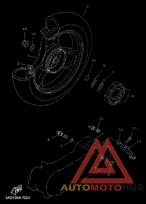 Rear wheel complete assy