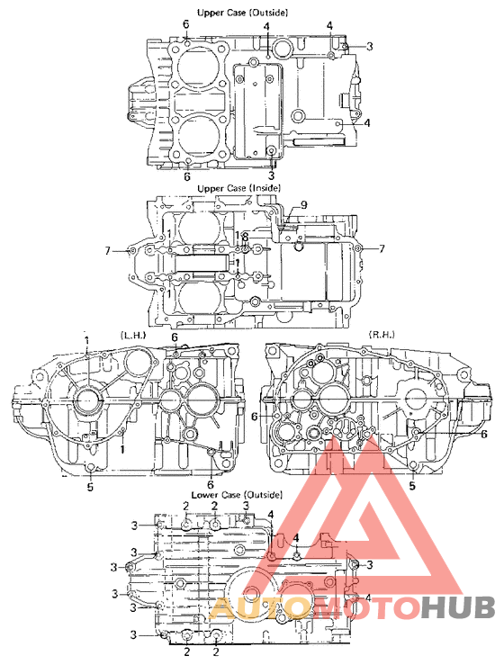 Crankcase bolt & stud pattern