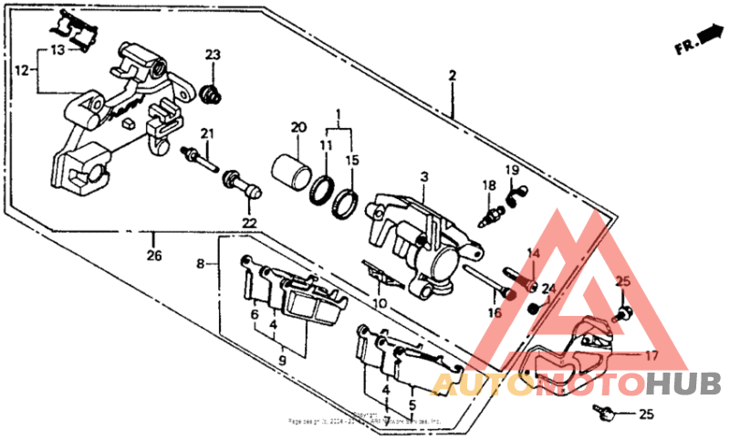 Rear brake caliper 92-95