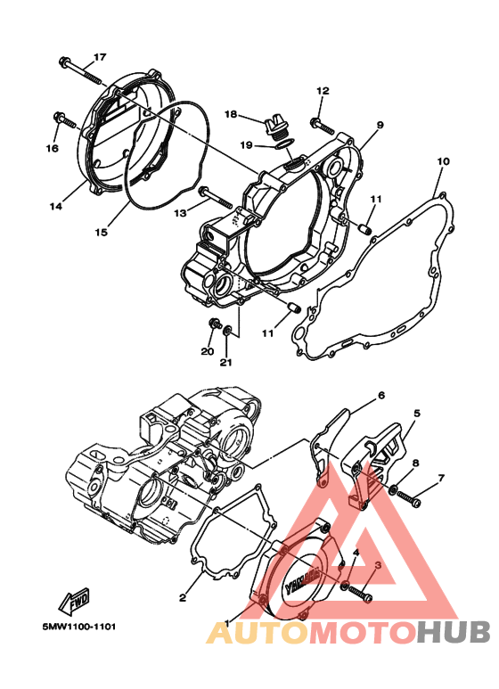 Crankcase cover ass`y  (v