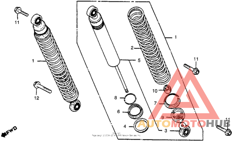Rear shock absorber 78-79