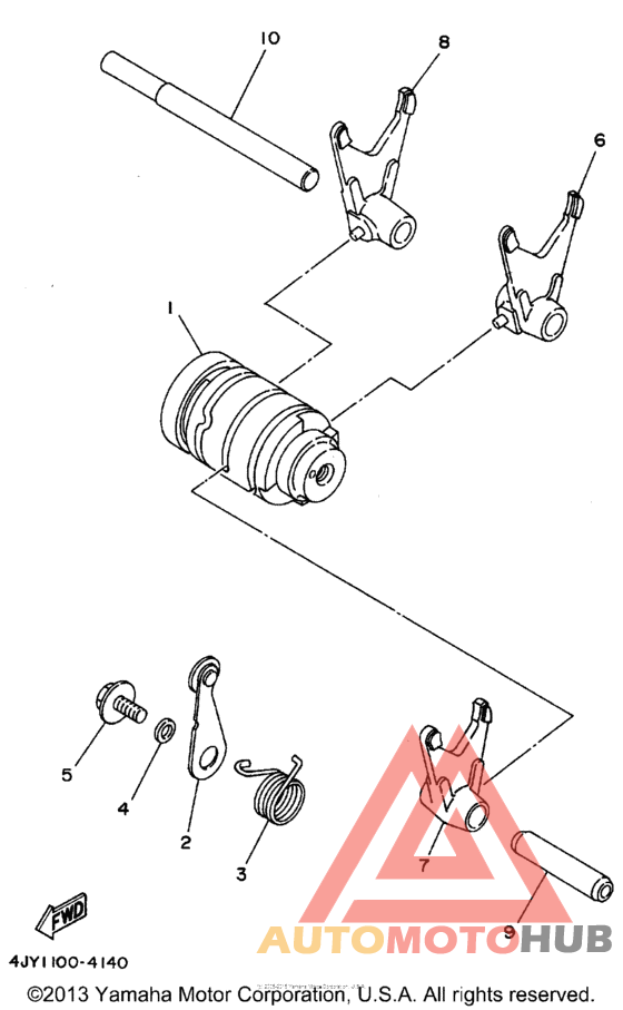 Shift cam - shift fork