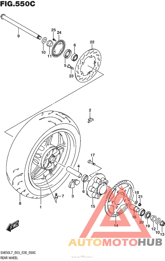 Rear Wheel (Sv650Al7 E28)