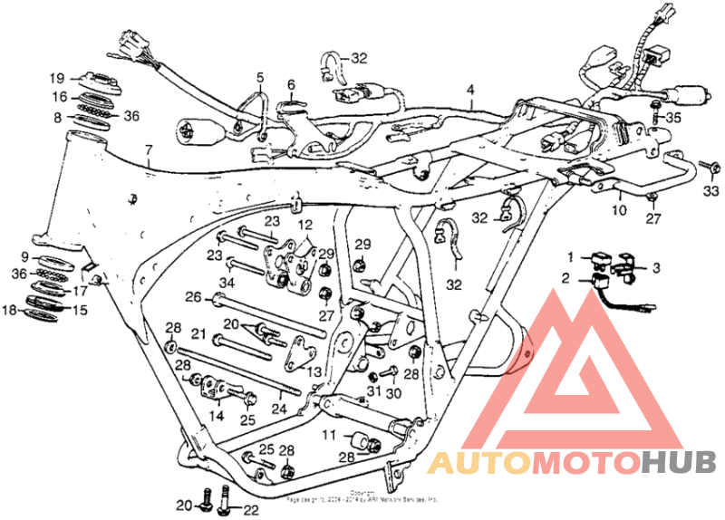 Frame + wire harness