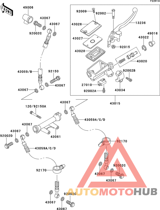 Front master cylinder(zr550-b3-b6)