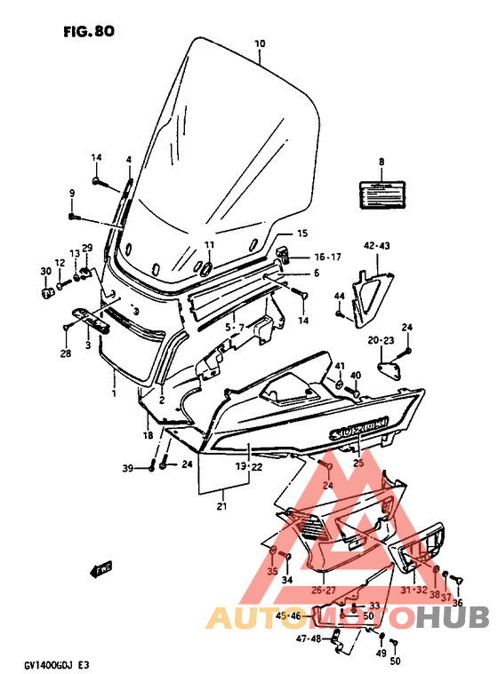 Outer cowling gv1400gcg