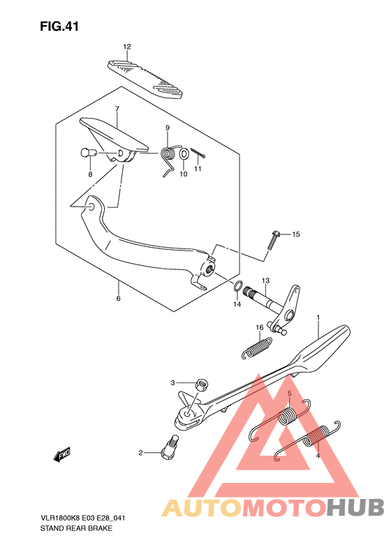 Stand-rear brake